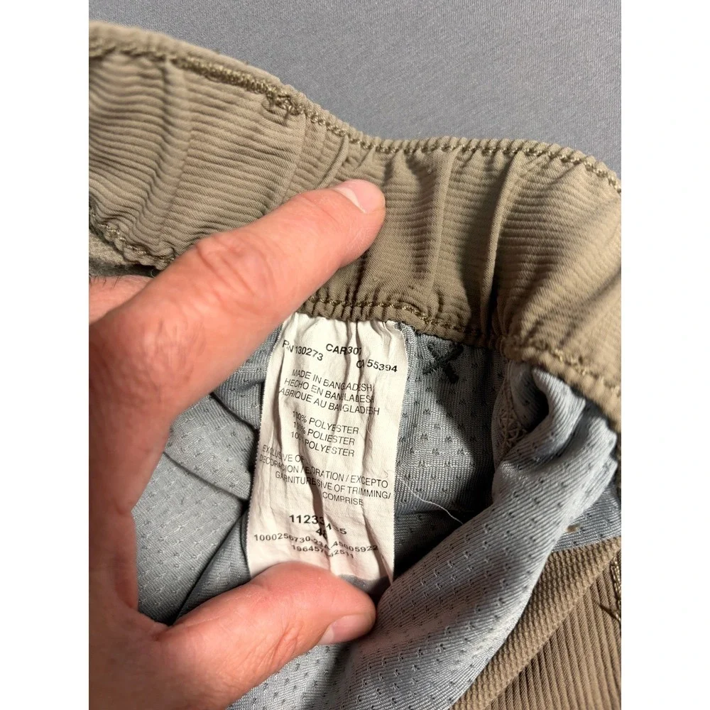 Wrangler Outdoor Series Mens Tan Cargo Shorts‎ Size 44 Elastic Waist 112336735